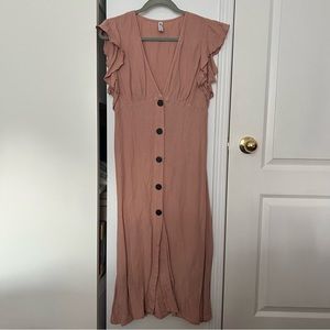 Zara Pink Linen Dress